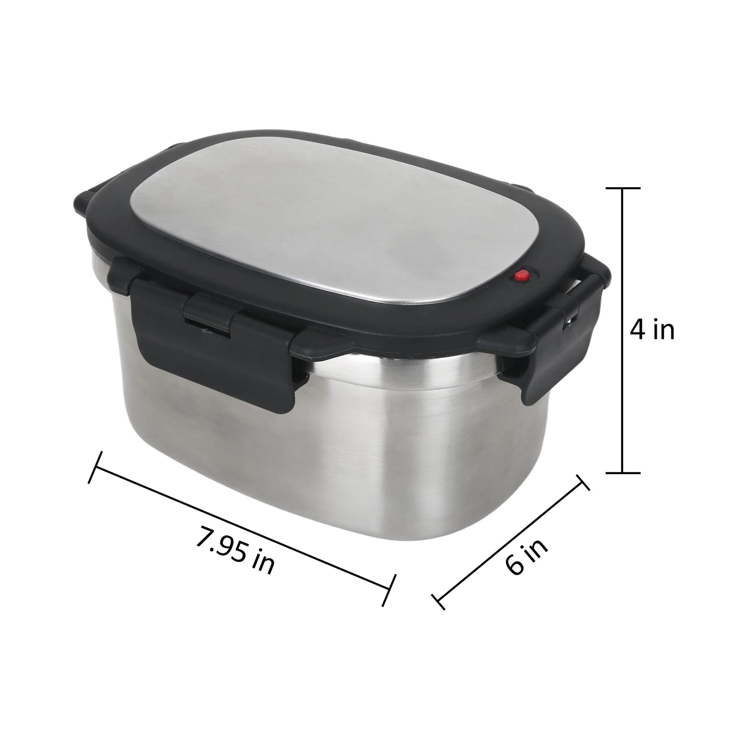 Food Container, Reusable Insulated Stainless Steel, Rectangular, 33 Oz