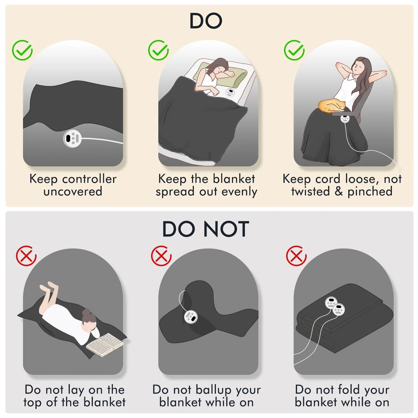 Heated Blanket Queen Size 84''X90'', Fast Heating with Dual Controllers Electric Blanket, 10 Heating Levels, 10H Timer, Preheat Function - Gray