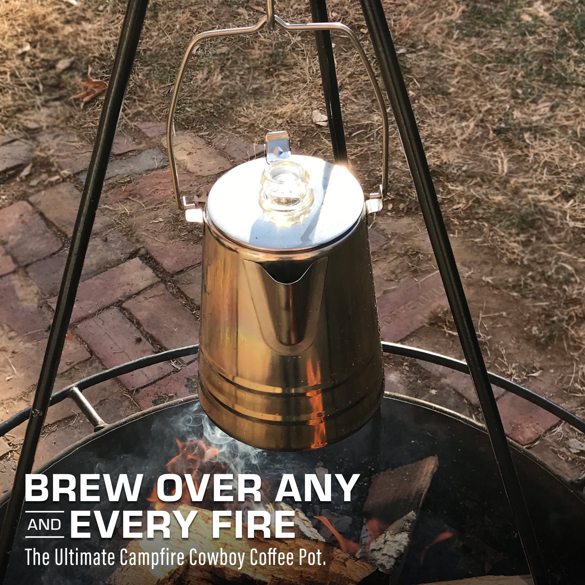 Scoutmaster Coffee Percolator Camping - Campfire Coffee Pot - Camping Coffee Pot— the Ultimate Camping Coffee Maker [24 Cup]