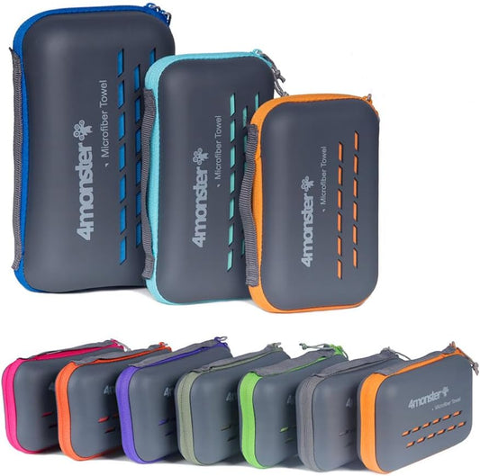 Camping Towels Super Absorbent, Fast Drying Microfiber Travel Towel, Quick Dry Ultra Soft Compact Gym Towel for Swimming Beach Hiking Yoga Travel Sports Backpack (20.00" X 12.00", Purple)