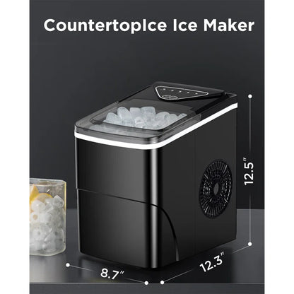 26 Lb.Daily Production Bullet Ice Countertop Ice Maker, Self-Cleaning Ice Makers