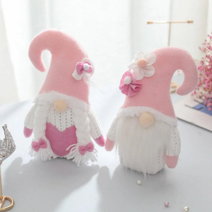 1Pc Valentines Gnomes Plush Decorations - Valentines Day Mrs Handmade Swedish Tomte Decor - Valentines Home Table Elf Gnomes Decor Ornaments Gift