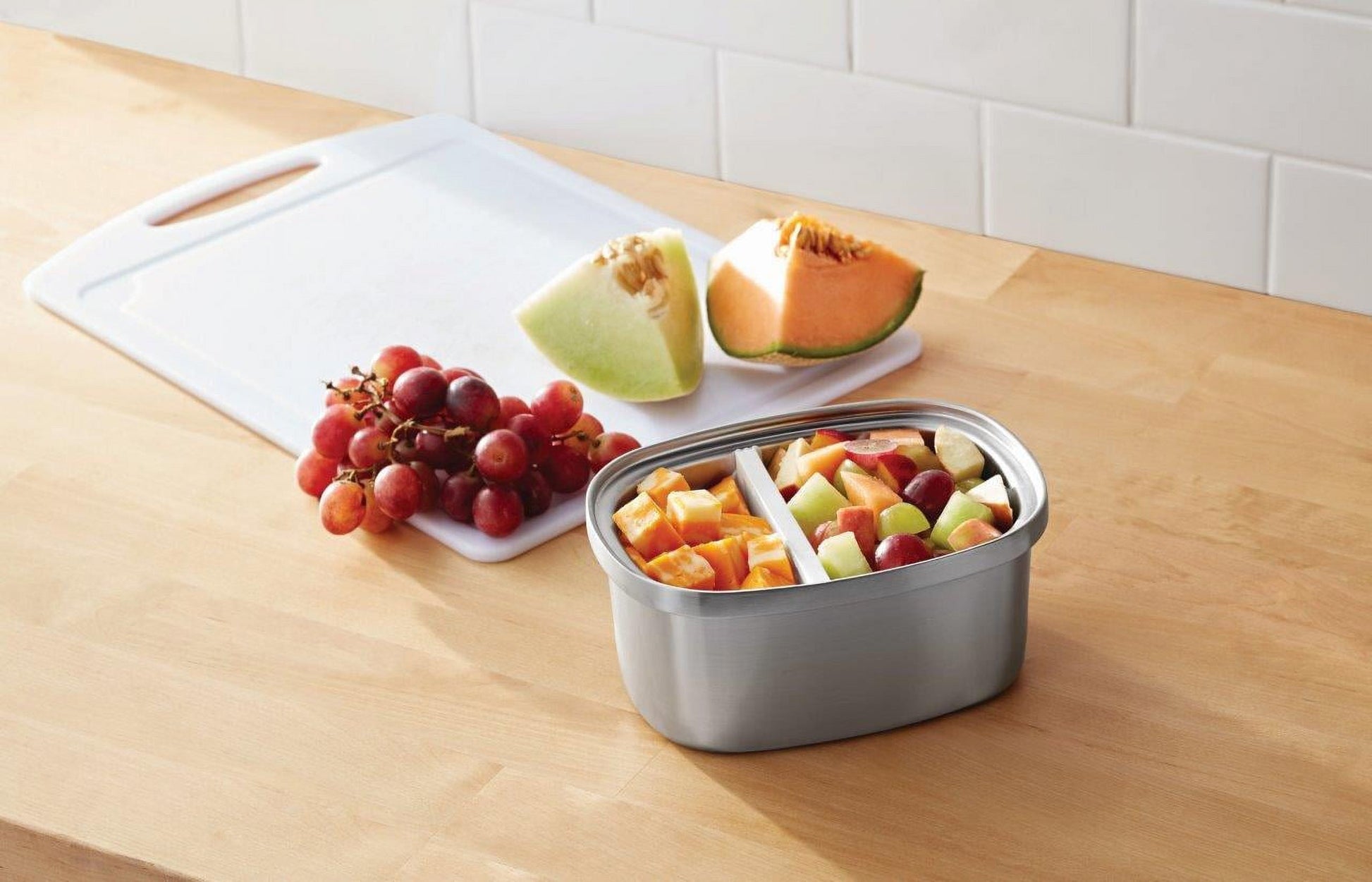 Food Container, Reusable Insulated Stainless Steel, Rectangular, 33 Oz