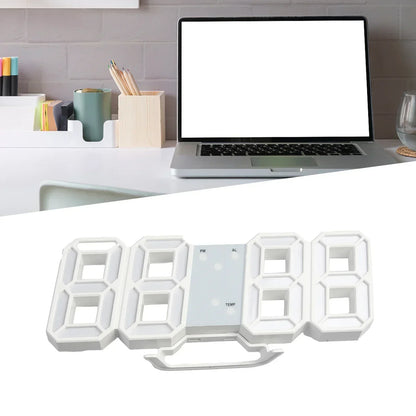 Glowdigit™ 3D LED Wall Clock – Modern Time, Bold Style