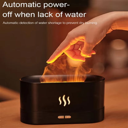 Kinscoter Flameglow™ Aroma Diffuser – Ultrasonic Cool Mist Humidifier & Essential Oil Lamp in One