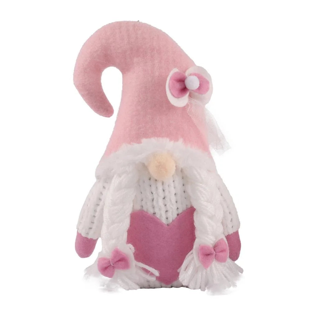 1Pc Valentines Gnomes Plush Decorations - Valentines Day Mrs Handmade Swedish Tomte Decor - Valentines Home Table Elf Gnomes Decor Ornaments Gift