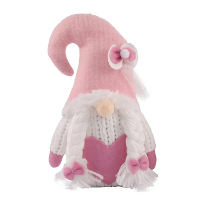 1Pc Valentines Gnomes Plush Decorations - Valentines Day Mrs Handmade Swedish Tomte Decor - Valentines Home Table Elf Gnomes Decor Ornaments Gift