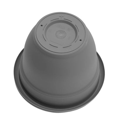 Ariana 16" Charcoal round Self-Watering Resin Planter Pot - Rolled Rim Indoor and Outdoor Gardening Planter