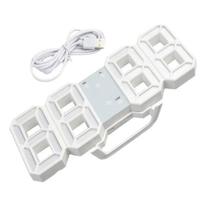 Glowdigit™ 3D LED Wall Clock – Modern Time, Bold Style