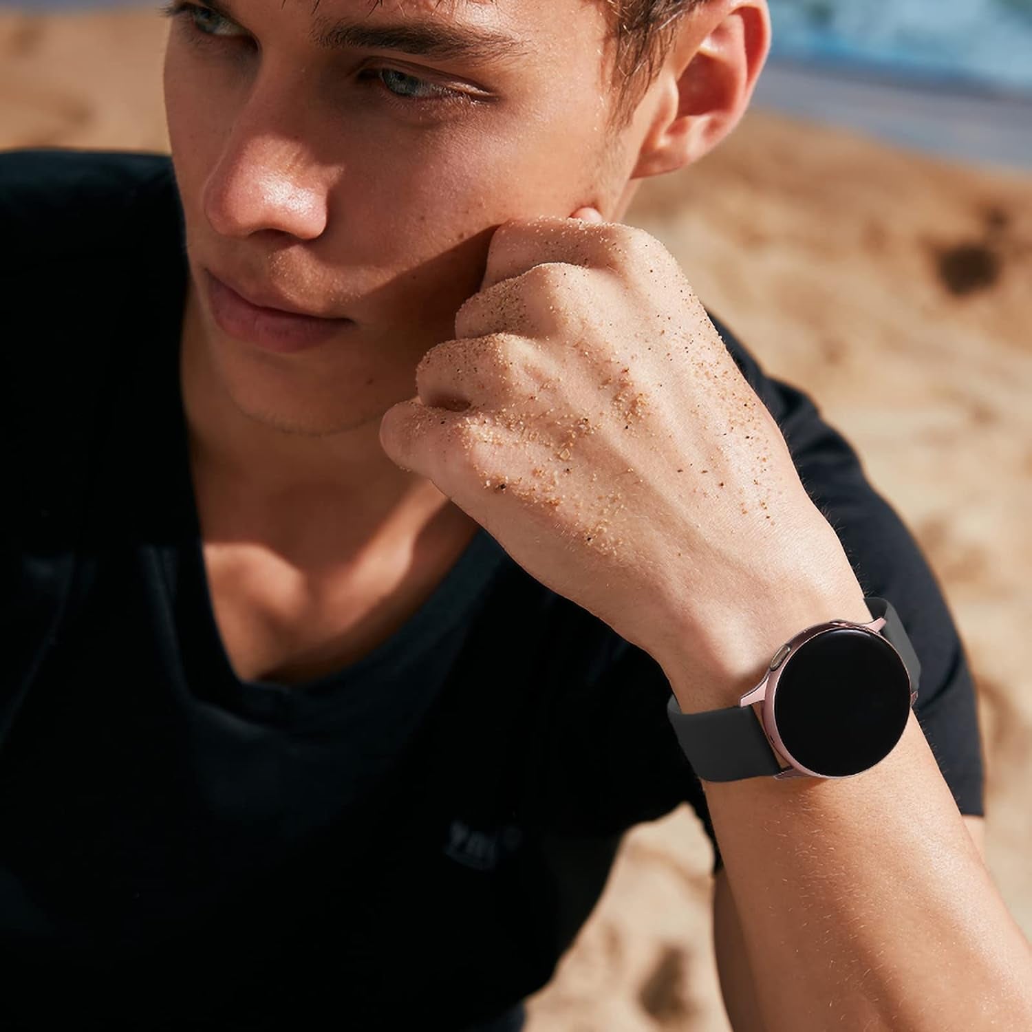 6 Pack Bands Compatible for Samsung Galaxy Watch 4/Active 2 40Mm 44Mm/Active, Watch 4 Classic 46Mm 42Mm,Watch 3 41Mm,Galaxy Watch 42Mm,20Mm Soft Silicone Wristband Replacement Women Men Small