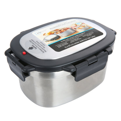 Food Container, Reusable Insulated Stainless Steel, Rectangular, 33 Oz